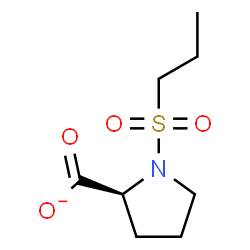 ChemSpider 2D Image | (2S)-1-(Propylsulfonyl)-2-pyrrolidinecarboxylate | C8H14NO4S