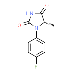 ChemSpider 2D Image | (5S)-1-(4-Fluorophenyl)-5-methyl-2,4-imidazolidinedione | C10H9FN2O2