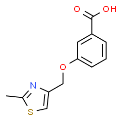 ChemSpider 2D Image | 3-[(2-Methyl-1,3-thiazol-4-yl)methoxy]benzoic acid | C12H11NO3S