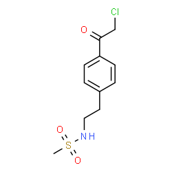 ChemSpider 2D Image | N-{2-[4-(Chloroacetyl)phenyl]ethyl}methanesulfonamide | C11H14ClNO3S