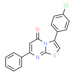 ChemSpider 2D Image | 3-(4-Chlorophenyl)-7-phenyl-5H-pyrimido[2,1-b][1,3]thiazol-5-one | C18H11ClN2OS