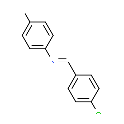 ChemSpider 2D Image | Benzenamine, N-(4-chlorobenzylidene)-4-iodo- | C13H9ClIN
