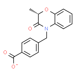 ChemSpider 2D Image | 4-{[(2S)-2-Methyl-3-oxo-2,3-dihydro-4H-1,4-benzoxazin-4-yl]methyl}benzoate | C17H14NO4