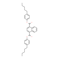ChemSpider 2D Image | Bis(4-pentylphenyl) 1,4-naphthalenedicarboxylate  | C34H36O4