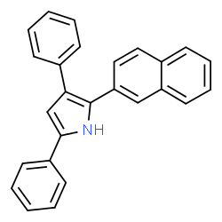 ChemSpider 2D Image | Pyrrole, 2-(2-naphthyl)-3,5-diphenyl- | C26H19N