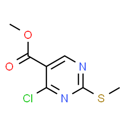 ChemSpider 2D Image | Methyl 4-chloro-2-(methylthio)pyrimidine-5-carboxylate | C7H7ClN2O2S