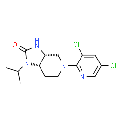 ChemSpider 2D Image | (3aR,7aS)-5-(3,5-Dichloro-2-pyridinyl)-1-isopropyloctahydro-2H-imidazo[4,5-c]pyridin-2-one | C14H18Cl2N4O