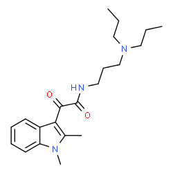 ChemSpider 2D Image | 2-(1,2-Dimethyl-1H-indol-3-yl)-N-[3-(dipropylamino)propyl]-2-oxoacetamide | C21H31N3O2