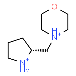 ChemSpider 2D Image | 4-[(2R)-2-Pyrrolidiniumylmethyl]morpholin-4-ium | C9H20N2O