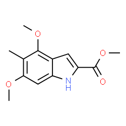 ChemSpider 2D Image | Methyl 4,6-dimethoxy-5-methyl-1H-indole-2-carboxylate | C13H15NO4