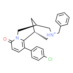 ChemSpider 2D Image | (1R,9R)-11-Benzyl-3-(4-chlorophenyl)-6-oxo-7-aza-11-azoniatricyclo[7.3.1.0~2,7~]trideca-2,4-diene | C24H24ClN2O