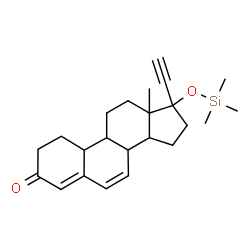 ChemSpider 2D Image | 17-[(Trimethylsilyl)oxy]-19-norpregna-4,6-dien-20-yn-3-one | C23H32O2Si