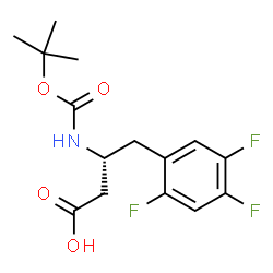 ChemSpider 2D Image | (3R)-3-[(tert-Butoxycarbonyl)amino]-4-(2,4,5-trifluorophenyl)butanoic acid | C15H18F3NO4