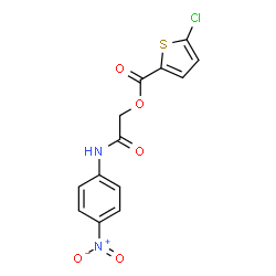 ChemSpider 2D Image | 2-[(4-Nitrophenyl)amino]-2-oxoethyl 5-chloro-2-thiophenecarboxylate | C13H9ClN2O5S