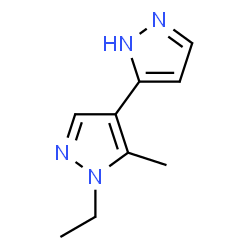 ChemSpider 2D Image | 1'-ethyl-5'-methyl-1H-3,4'-bipyrazole | C9H12N4