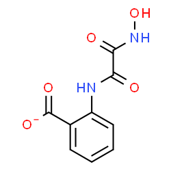 ChemSpider 2D Image | 2-{[(Hydroxyamino)(oxo)acetyl]amino}benzoate | C9H7N2O5