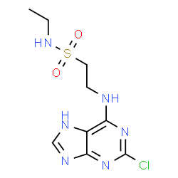 ChemSpider 2D Image | 2-[(2-Chloro-7H-purin-6-yl)amino]-N-ethylethanesulfonamide | C9H13ClN6O2S