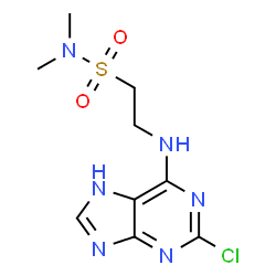 ChemSpider 2D Image | 2-[(2-Chloro-7H-purin-6-yl)amino]-N,N-dimethylethanesulfonamide | C9H13ClN6O2S