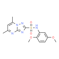 ChemSpider 2D Image | N-(2,5-Dimethoxyphenyl)-5,7-dimethyl[1,2,4]triazolo[1,5-a]pyrimidine-2-sulfonamide | C15H17N5O4S