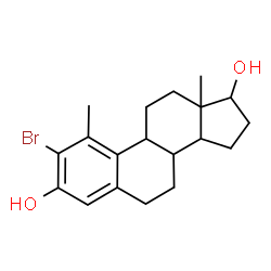 ChemSpider 2D Image | 2-Bromo-1-methylestra-1(10),2,4-triene-3,17-diol | C19H25BrO2