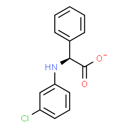 ChemSpider 2D Image | (2S)-[(3-Chlorophenyl)amino](phenyl)acetate | C14H11ClNO2
