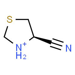 ChemSpider 2D Image | (4R)-4-Cyano-1,3-thiazolidin-3-ium | C4H7N2S