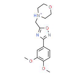 ChemSpider 2D Image | 4-{[3-(3,4-Dimethoxyphenyl)-1,2,4-oxadiazol-5-yl]methyl}morpholin-4-ium | C15H20N3O4