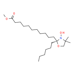 ChemSpider 2D Image | Methyl 11-[(2S)-2-hexyl-3-hydroxy-4,4-dimethyl-1,3-oxazolidin-2-yl]undecanoate | C23H45NO4