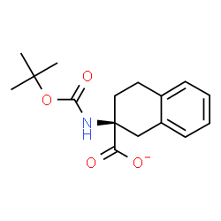 ChemSpider 2D Image | (2S)-2-({[(2-Methyl-2-propanyl)oxy]carbonyl}amino)-1,2,3,4-tetrahydro-2-naphthalenecarboxylate | C16H20NO4