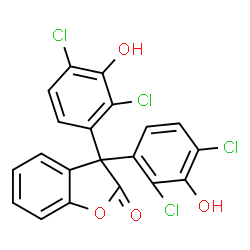 ChemSpider 2D Image | 3,3-Bis(2,4-dichloro-3-hydroxyphenyl)-1-benzofuran-2(3H)-one  | C20H10Cl4O4