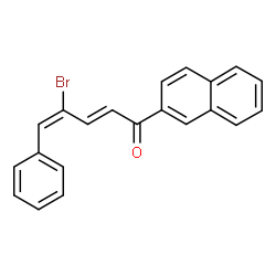 ChemSpider 2D Image | (2E,4E)-4-Bromo-1-(2-naphthyl)-5-phenyl-2,4-pentadien-1-one | C21H15BrO