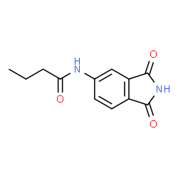 ChemSpider 2D Image | N-(1,3-dioxo-5-isoindolyl)butanamide | C12H12N2O3