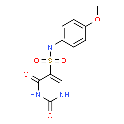 ChemSpider 2D Image | N-(4-Methoxyphenyl)-2,4-dioxo-1,2,3,4-tetrahydro-5-pyrimidinesulfonamide | C11H11N3O5S