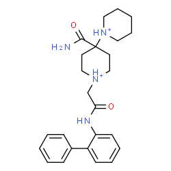 ChemSpider 2D Image | 1'-[2-(2-Biphenylylamino)-2-oxoethyl]-4'-carbamoyl-1,4'-bipiperidinium | C25H34N4O2