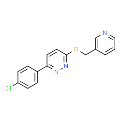 ChemSpider 2D Image | 3-(4-Chlorophenyl)-6-[(3-pyridinylmethyl)sulfanyl]pyridazine | C16H12ClN3S