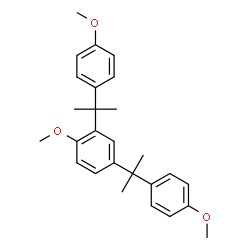 ChemSpider 2D Image | 1-Methoxy-2,4-bis[2-(4-methoxyphenyl)-2-propanyl]benzene | C27H32O3