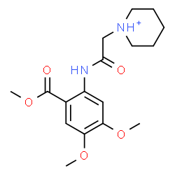 ChemSpider 2D Image | 1-(2-{[4,5-Dimethoxy-2-(methoxycarbonyl)phenyl]amino}-2-oxoethyl)piperidinium | C17H25N2O5