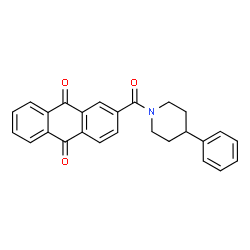 ChemSpider 2D Image | 2-[(4-Phenyl-1-piperidinyl)carbonyl]-9,10-anthraquinone | C26H21NO3