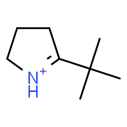 ChemSpider 2D Image | 5-(2-Methyl-2-propanyl)-3,4-dihydro-2H-pyrrolium | C8H16N