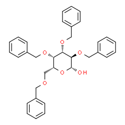 ChemSpider 2D Image | 2,3,4,6-Tetra-O-benzyl-beta-D-galactopyranose | C34H36O6