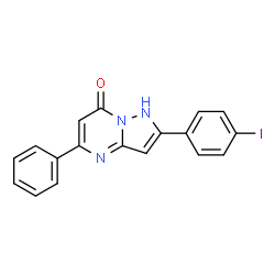 ChemSpider 2D Image | 2-(4-Iodophenyl)-5-phenylpyrazolo[1,5-a]pyrimidin-7(1H)-one | C18H12IN3O