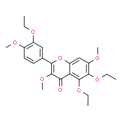 ChemSpider 2D Image | Flavone, 3',5,6-triethoxy-3,4',7-trimethoxy- | C24H28O8