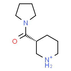 ChemSpider 2D Image | (3R)-3-(1-Pyrrolidinylcarbonyl)piperidinium | C10H19N2O