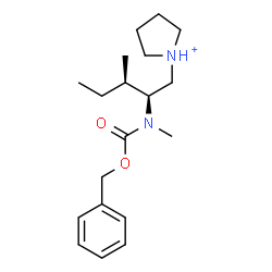 ChemSpider 2D Image | 1-[(2S,3R)-2-{[(Benzyloxy)carbonyl](methyl)amino}-3-methylpentyl]pyrrolidinium | C19H31N2O2