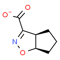 ChemSpider 2D Image | (3aR,6aR)-4,5,6,6a-Tetrahydro-3aH-cyclopenta[d][1,2]oxazole-3-carboxylate | C7H8NO3