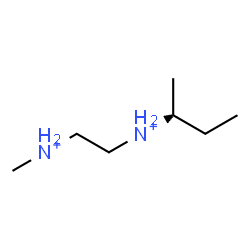 ChemSpider 2D Image | N-[(2R)-2-Butanyl]-N'-methyl-1,2-ethanediaminium | C7H20N2
