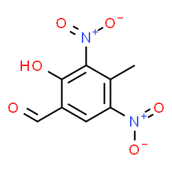 ChemSpider 2D Image | 2-Hydroxy-4-methyl-3,5-dinitrobenzaldehyde | C8H6N2O6