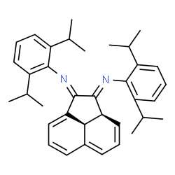 ChemSpider 2D Image | (1E,2E,2aS,8bS)-N,N'-Bis(2,6-diisopropylphenyl)-2a,8b-dihydro-1,2-acenaphthylenediimine | C36H42N2