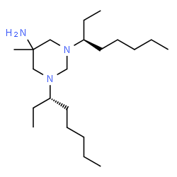 ChemSpider 2D Image | 5-Methyl-1,3-di[(3S)-3-octanyl]hexahydro-5-pyrimidinamine | C21H45N3