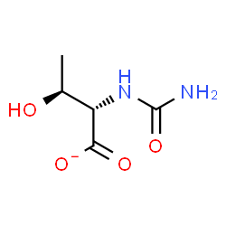 ChemSpider 2D Image | (2S,3S)-2-(Carbamoylamino)-3-hydroxybutanoate | C5H9N2O4